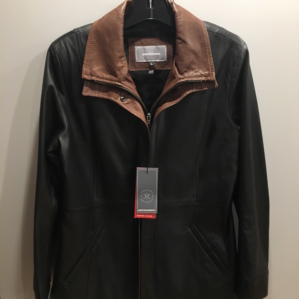 Johnson & Murphy leather Coat